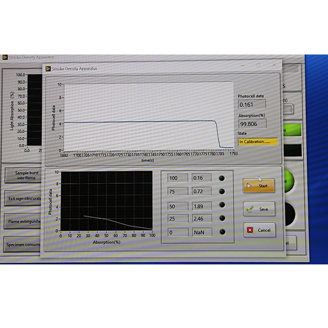 ASTM D2843 Высокоточный тестер плотности дыма для теста на затемнение пластика 